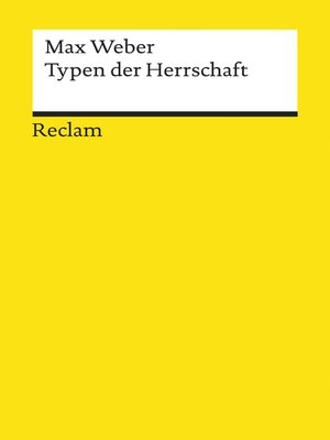 cover image of Typen der Herrschaft